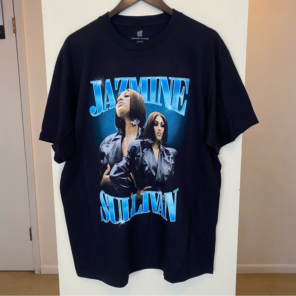 Jazmine Sullivan Black & Blue T-Shirt Mens Size X-Large XL Ceremony Of Roses